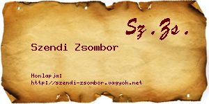Szendi Zsombor névjegykártya
