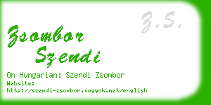 zsombor szendi business card